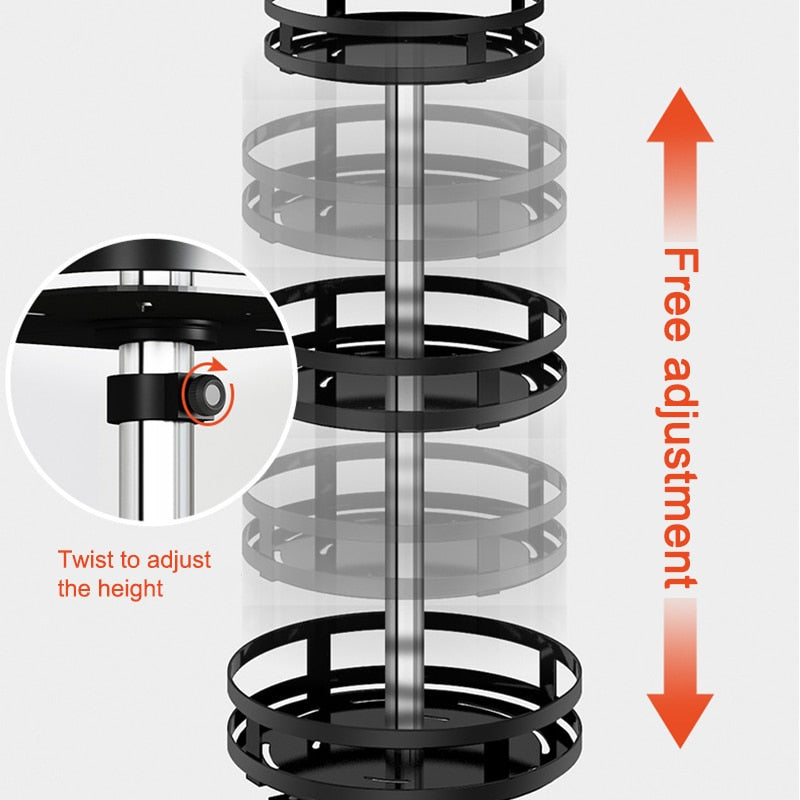 Étagère de rangement SpinStack - Rotatif à 360° - Organisateur Multifonctionnel