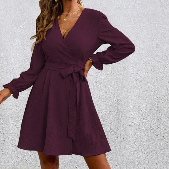 Semmy - Robe portefeuille chic à col en V