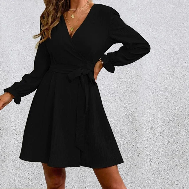 Semmy - Robe portefeuille chic à col en V