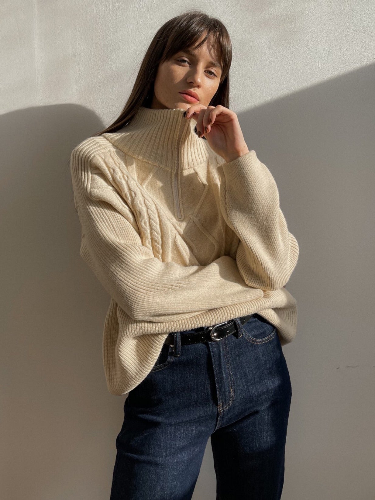 Lotte Sweater - Pull en laine chaude avec modèle surdimensionné