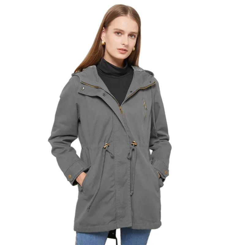 Fallora - Veste coupe-vent unie pour l'automne