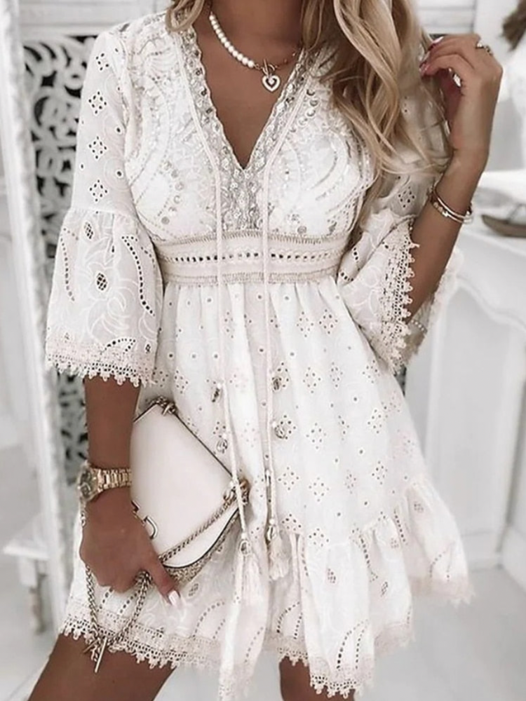 Skylar - Robe boho Ibiza fluide et colorée