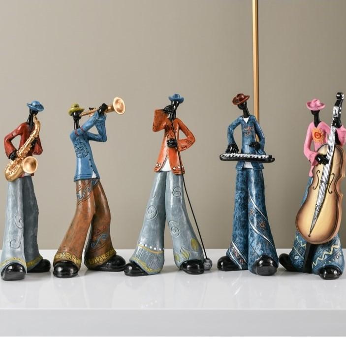 Sculptures en Résine Vintage Band RetroCharm - Design Rétro - Sculptures Artisanales