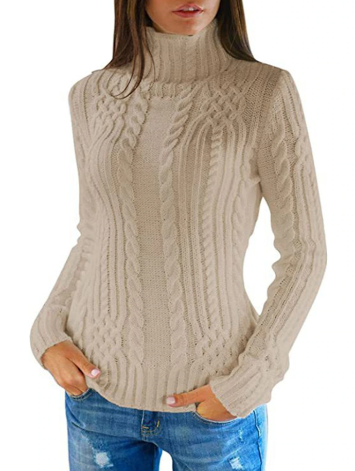 Chloé - Pull col roulé élégant pour femmes