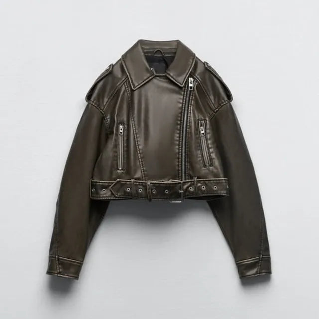 Shirin - Veste en cuir élégante