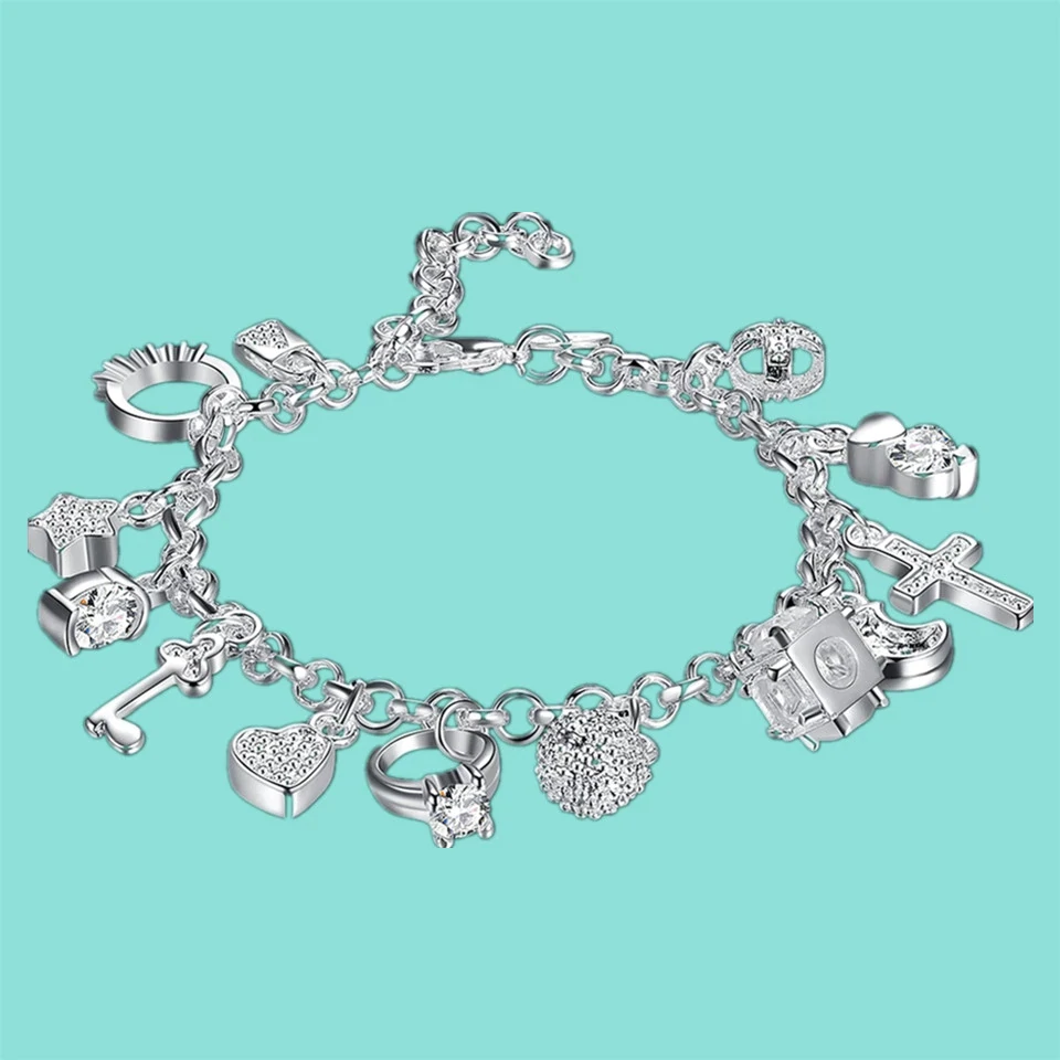 Nina - Bracelet Charm Argent Tendance