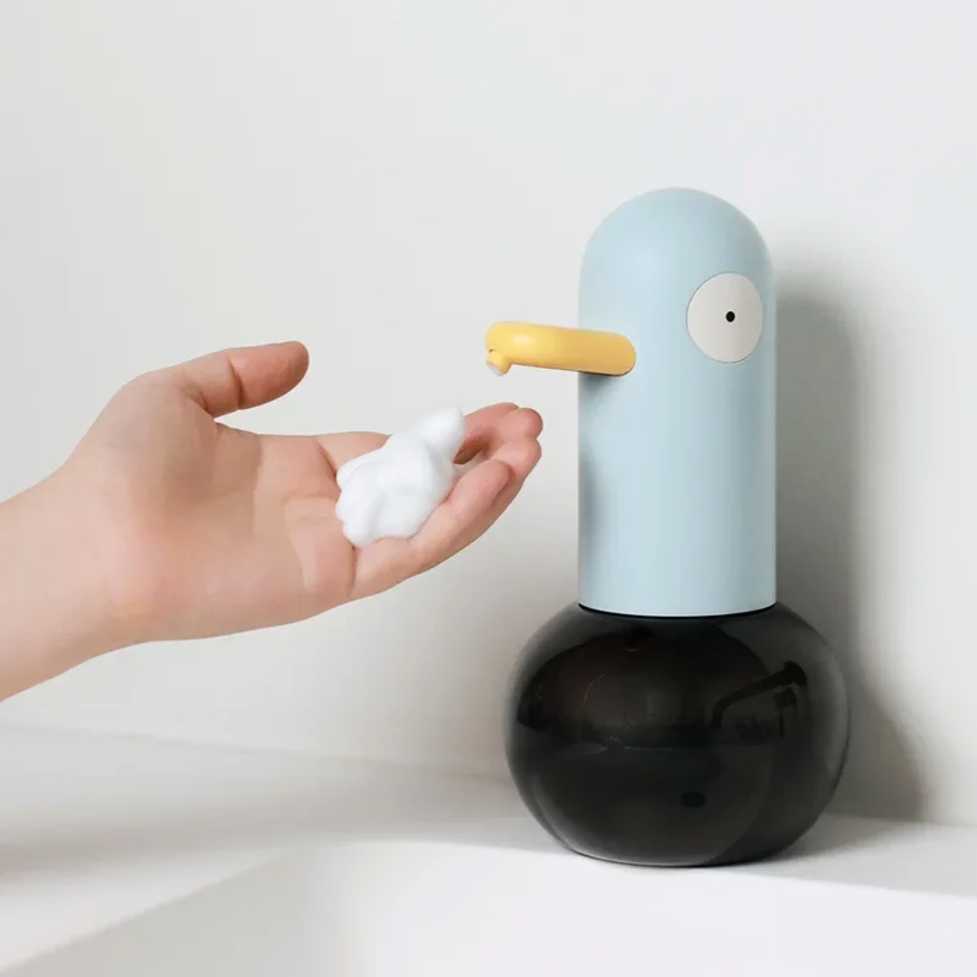 Distributeur de savon en forme d'oiseau - Design automatique et amusant