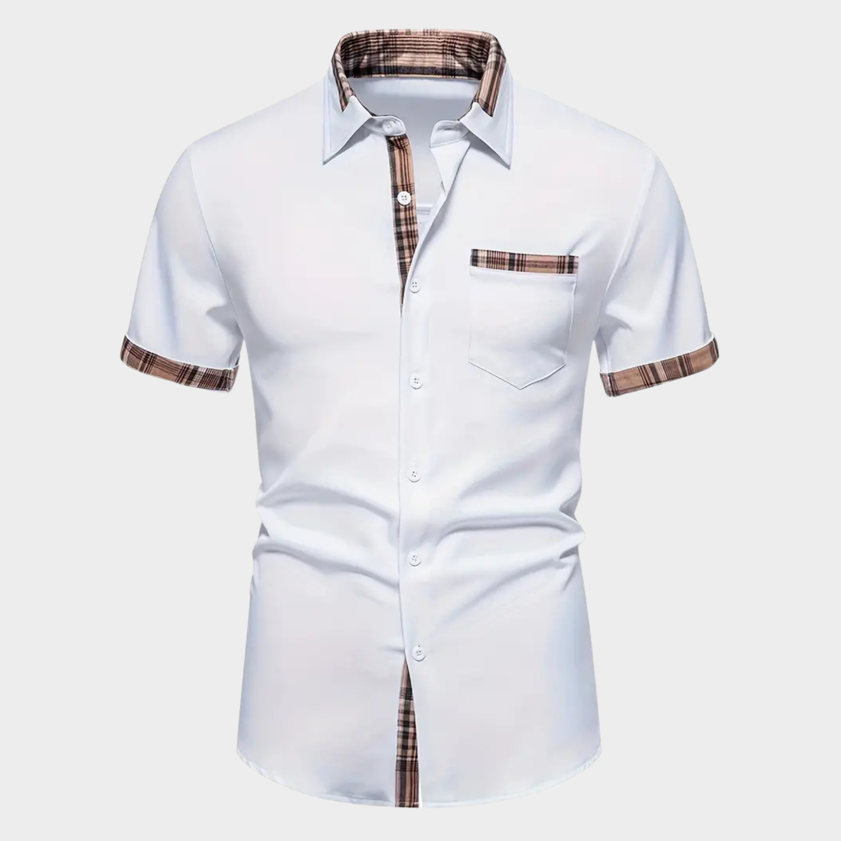 Cédric - Chemise Homme avec Col Carreaux