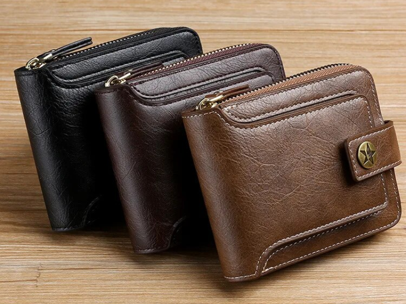 Portefeuille en cuir vintage - Élégant et classique