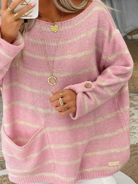 Le pull rayé chic de Manouk