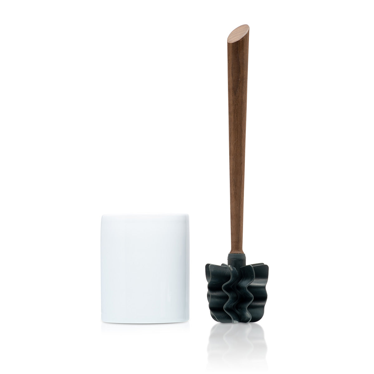 Set de Brosse de Toilette - Céramique Blanche, Élégant et Fonctionnel