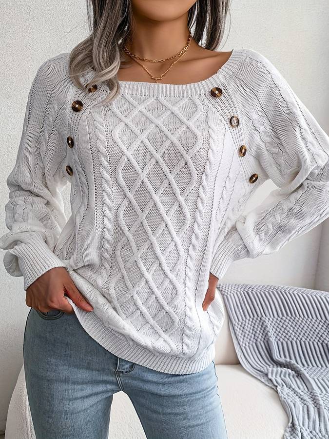 Yara - Pull en tricot avec boutons