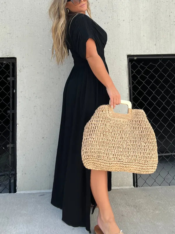 Maxi - Robe longue à col en V chic