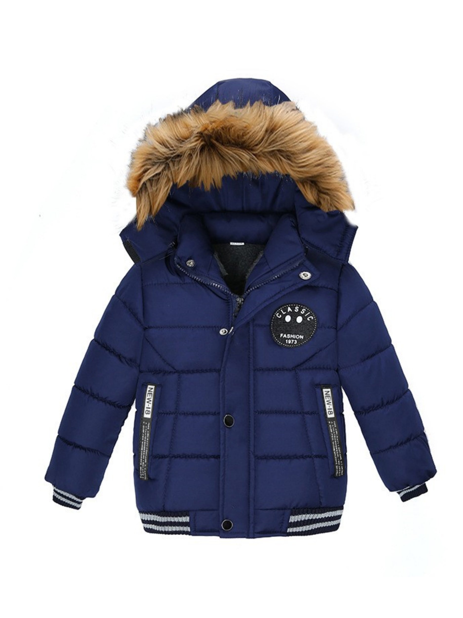 Veste d'hiver matelassée pour garçons avec capuche