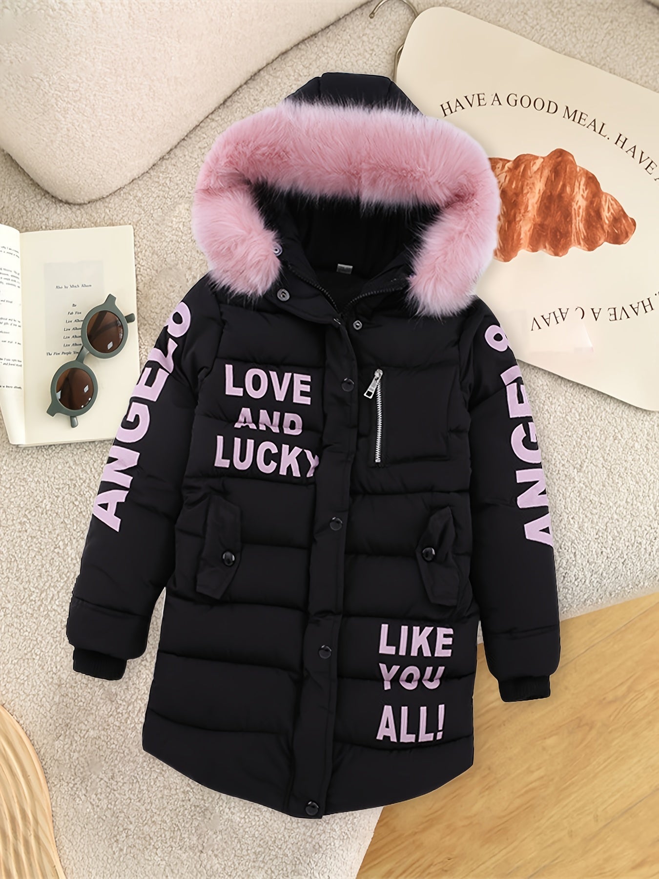 Lily - Parka doublée avec fermeture éclair pour filles