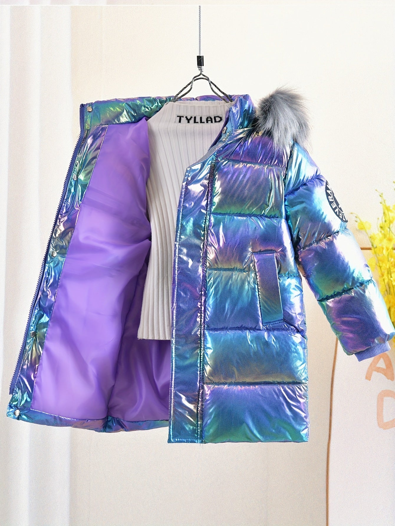 Tessa - Manteau d'hiver avec col en fausse fourrure pour filles