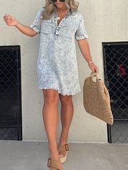 Marianne - Robe chemise en denim tendance