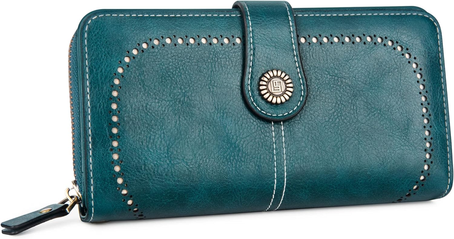 Portefeuille bracelet en cuir - Grande capacité de stockage