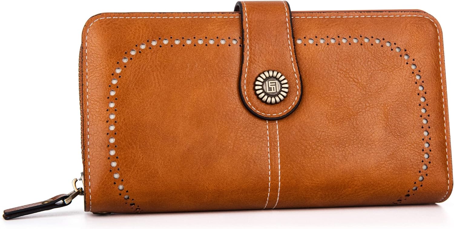 Portefeuille bracelet en cuir - Grande capacité de stockage