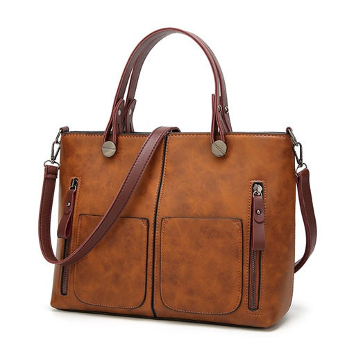 Elly - Sac à bandoulière en cuir vintage pour dames
