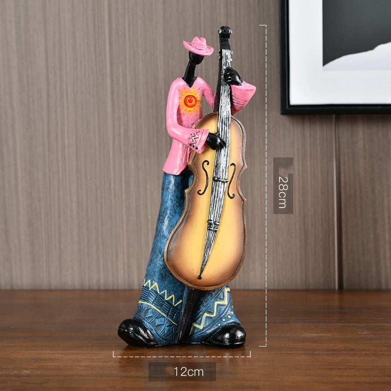 Sculptures en Résine Vintage Band RetroCharm - Design Rétro - Sculptures Artisanales
