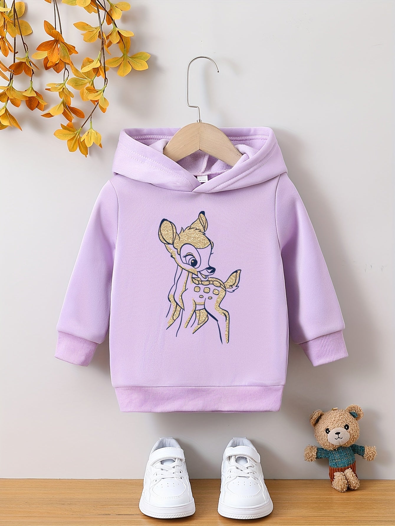 Zoe - Sweat à capuche pour petites filles avec imprimé d'animaux de dessin animé