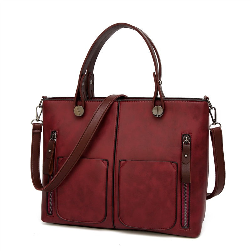 Elly - Sac à bandoulière en cuir vintage pour dames
