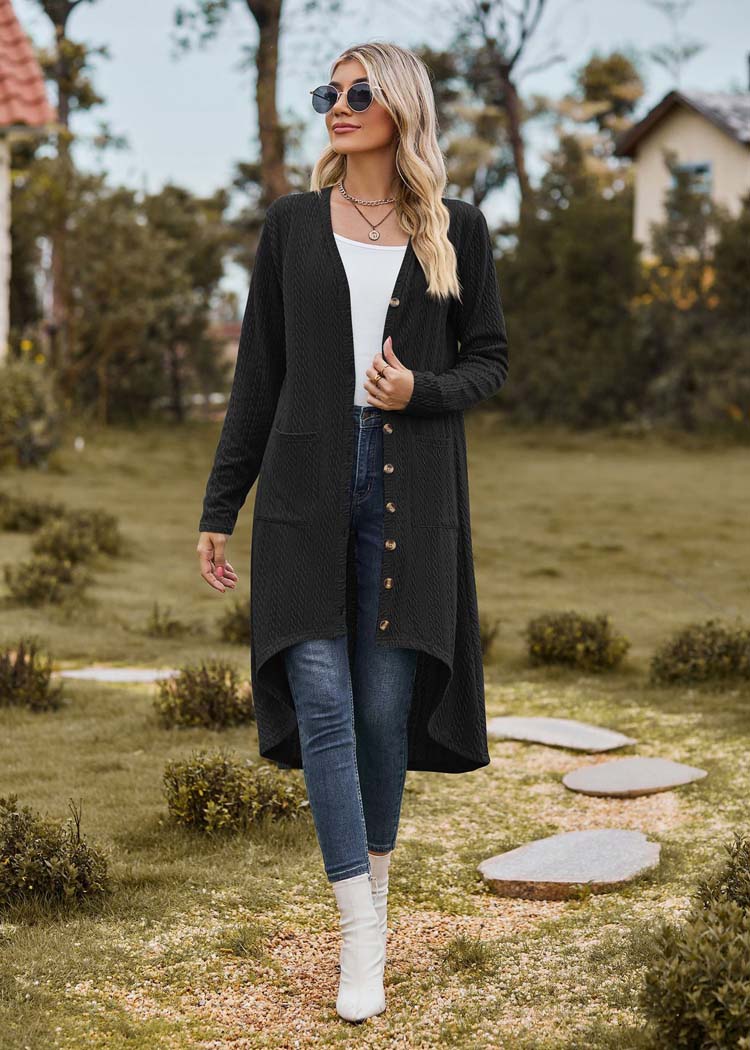 Olivia - Long Cardigan Noir