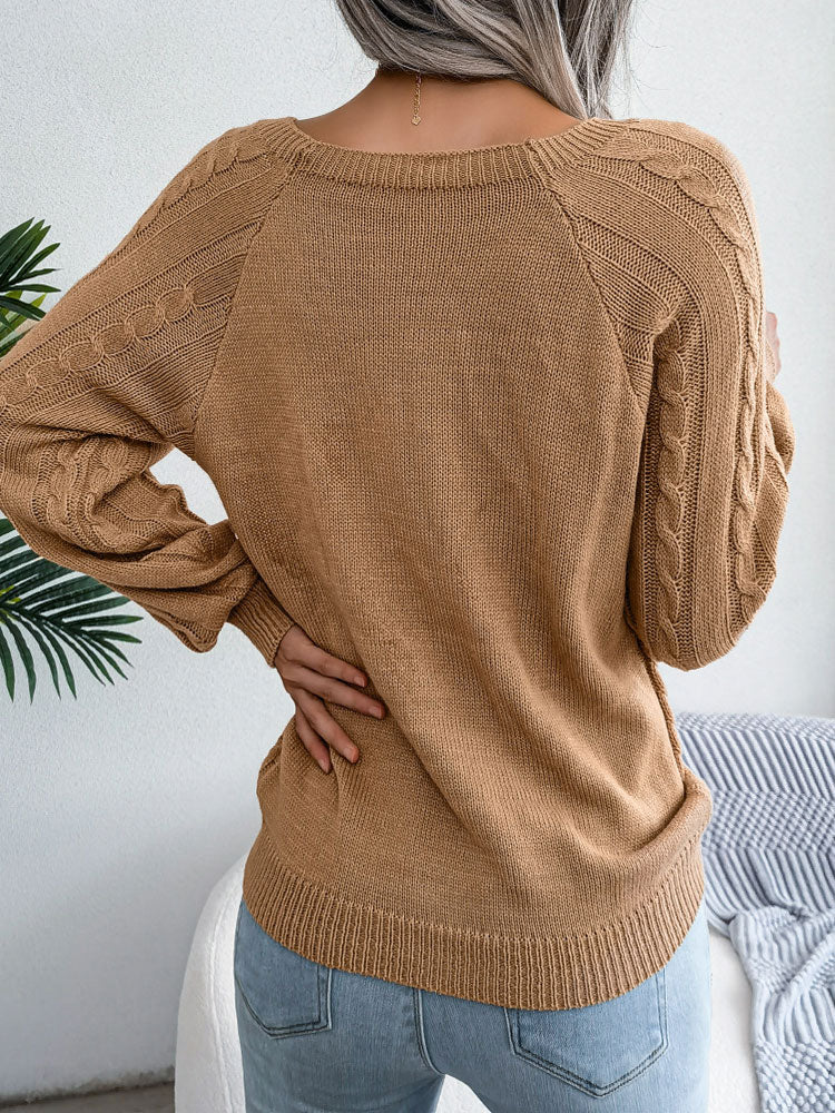 Maud - Pull camel avec boutons