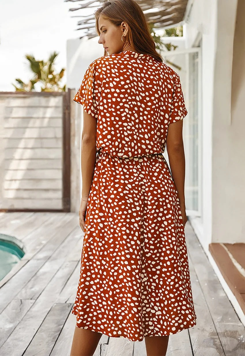 Sterre - Robe midi fluide et élégante