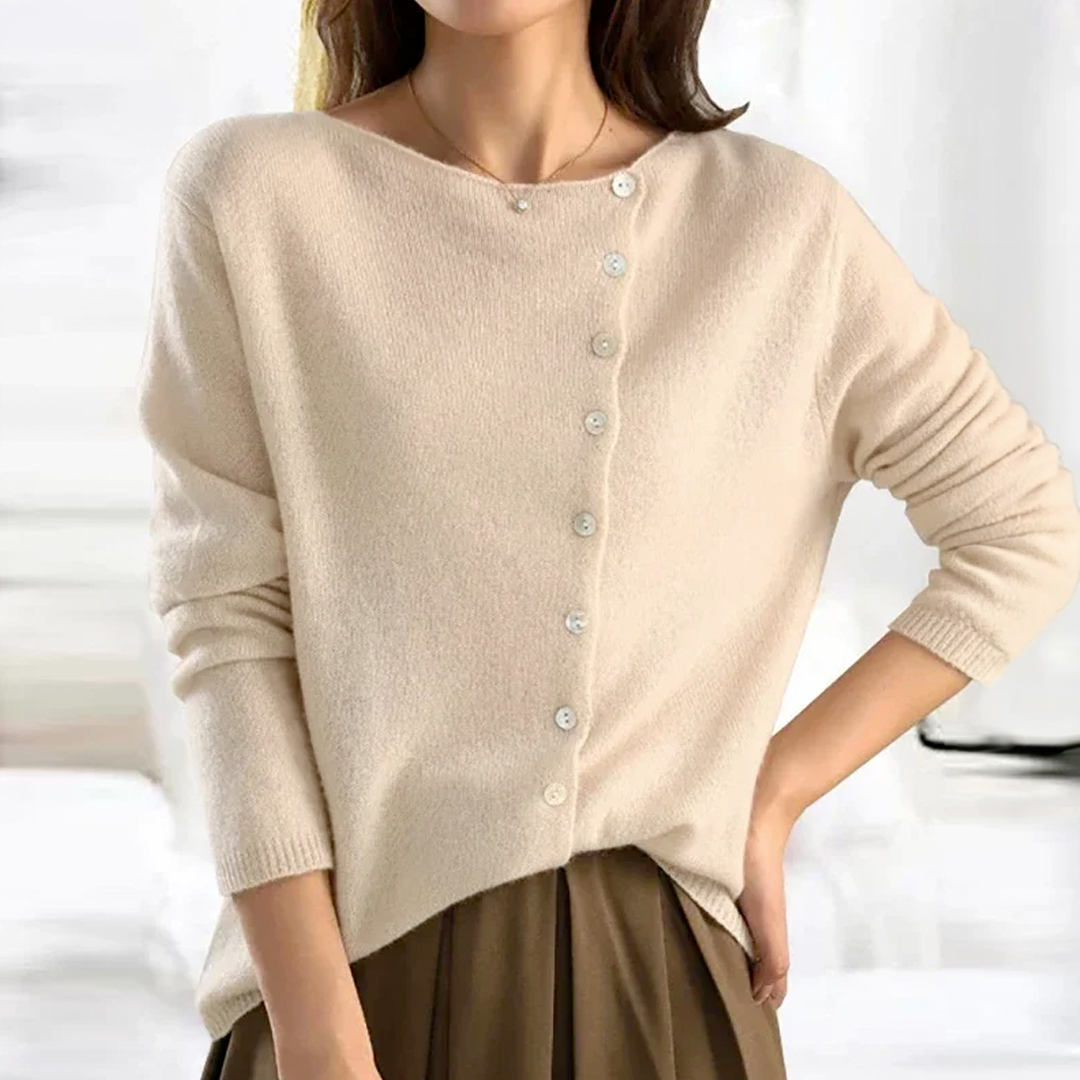 CozyWeave - Élégant cardigan tricoté avec boutons