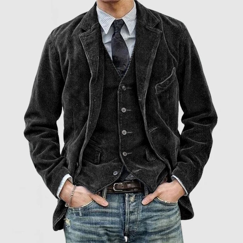 La Veste Vintage à Revers en Velours Côtelé Nick Pour Homme