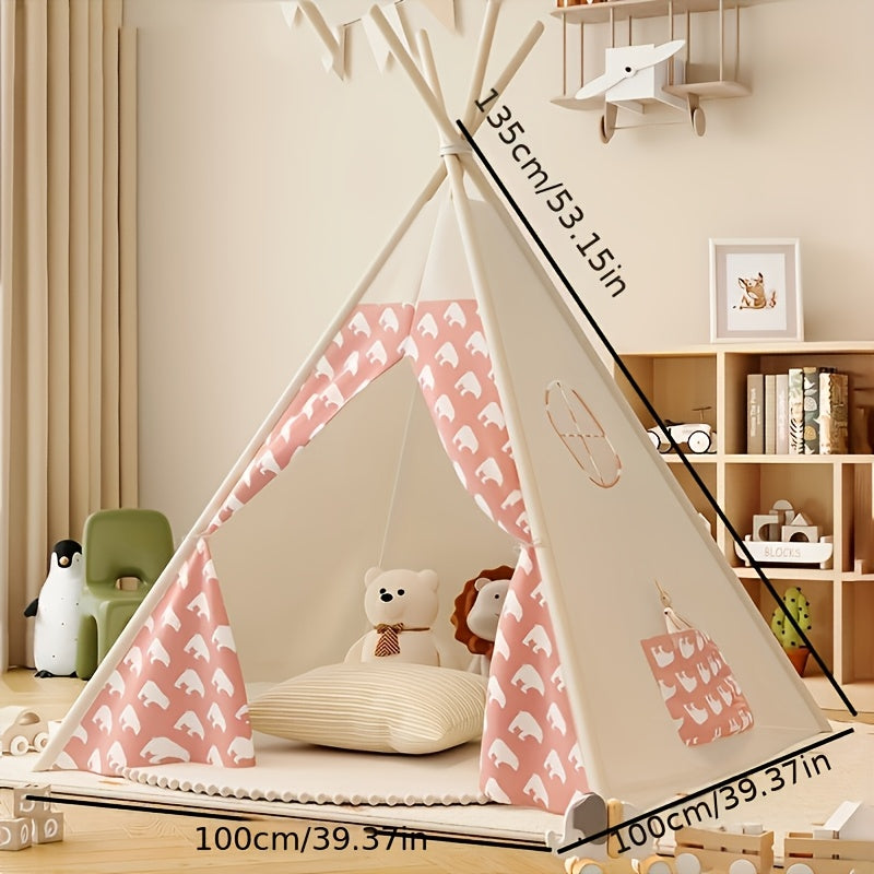 TipiNest - Tente Tipi Ludique et Confortable pour l'Intérieur et l'Extérieur