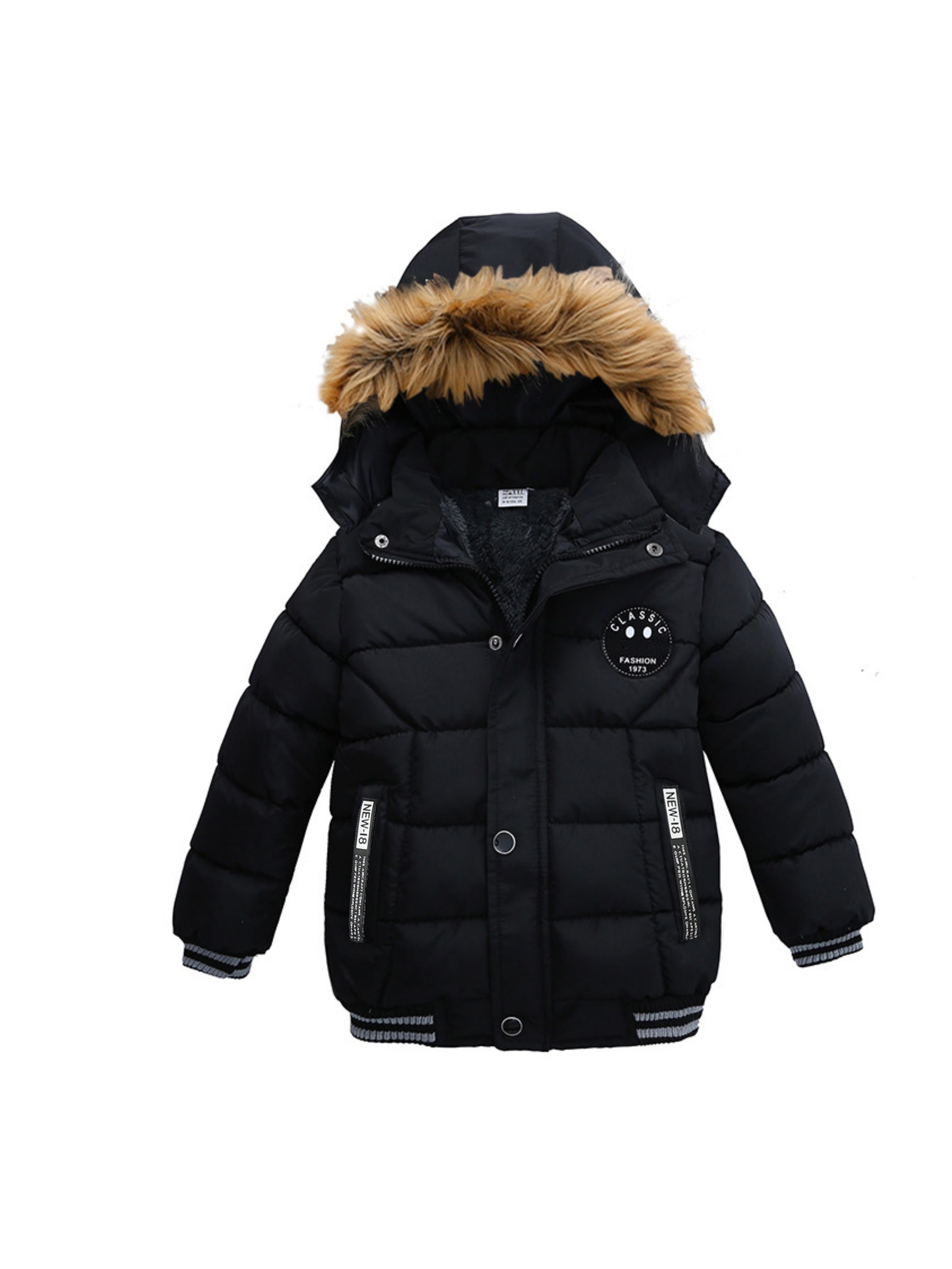 Veste d'hiver matelassée pour garçons avec capuche