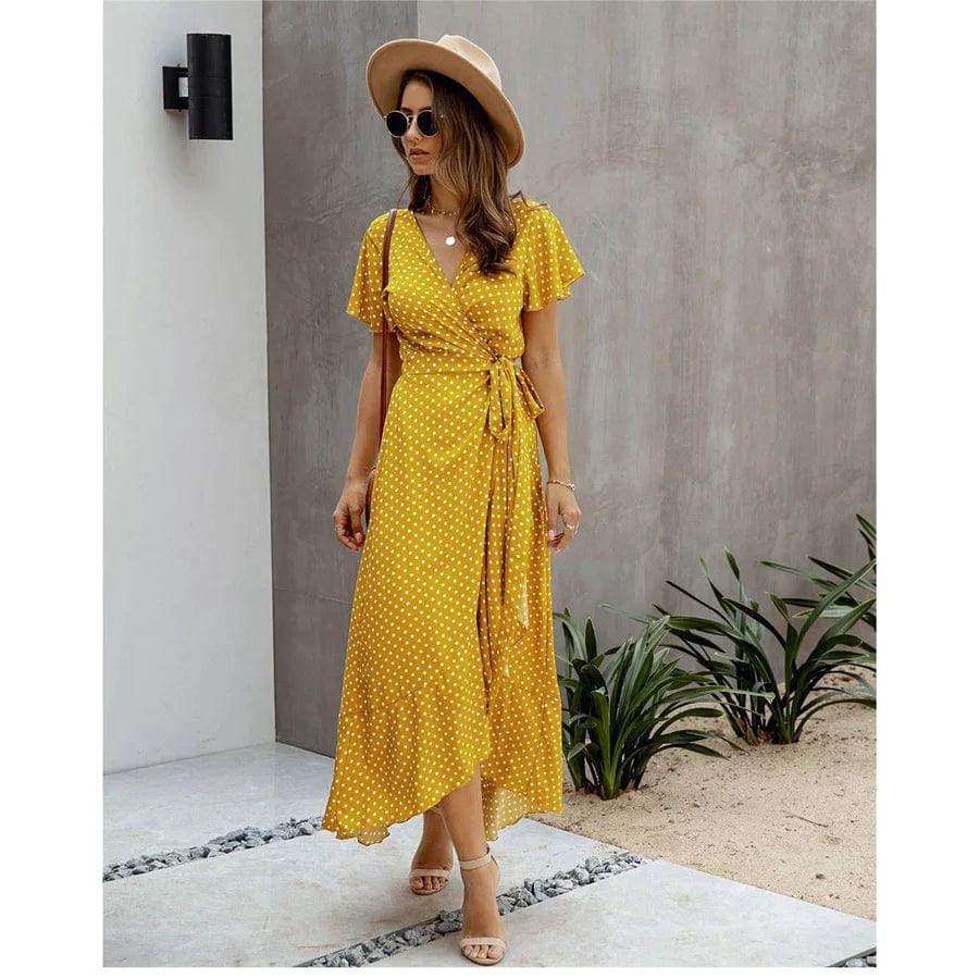 Liza - Robe maxi jaune lumineuse