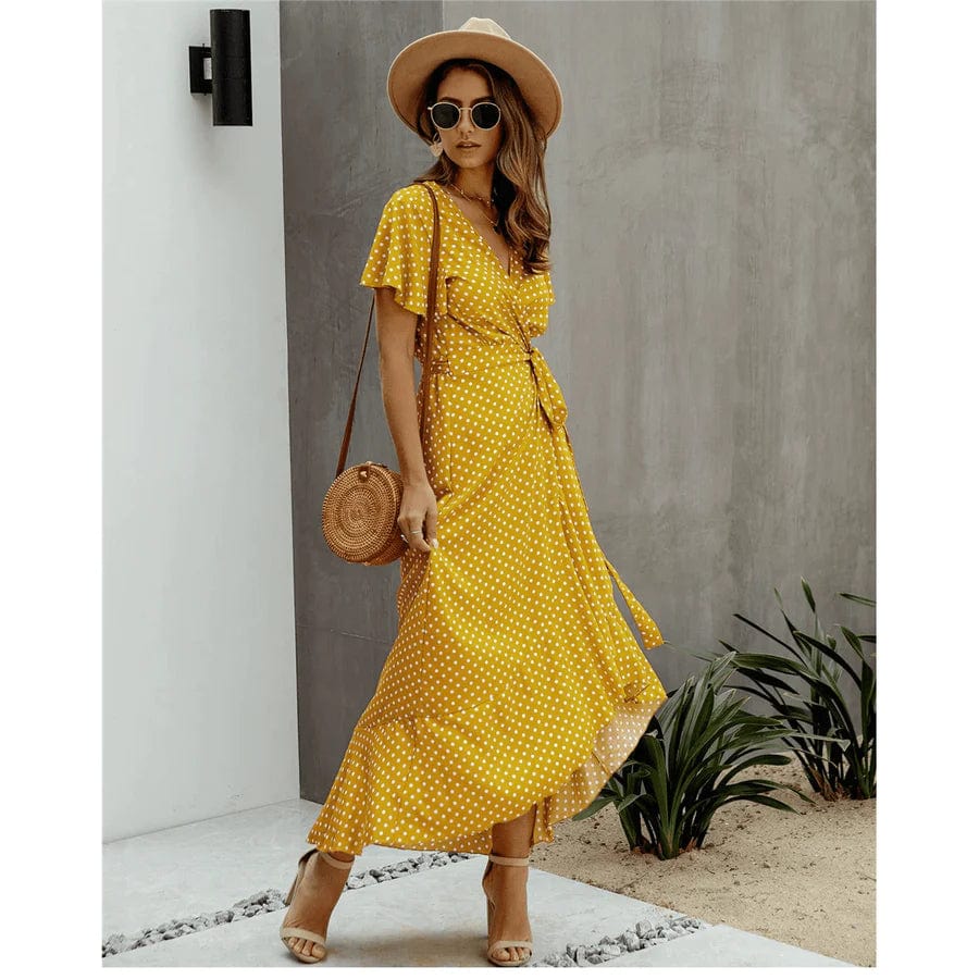 Liza - Robe maxi jaune lumineuse