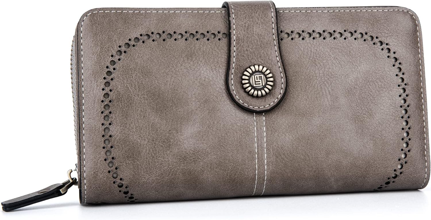Portefeuille bracelet en cuir - Grande capacité de stockage