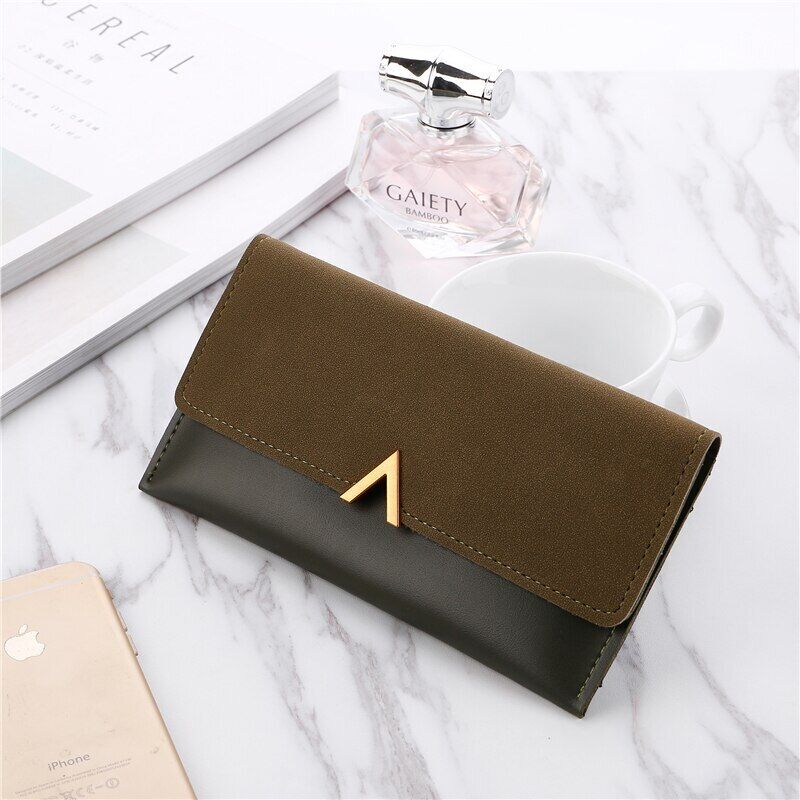 Grand portefeuille en cuir velours - Moderne et élégant