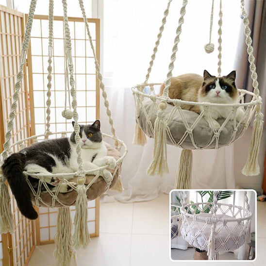 Hamac pour Chat - Design Tissé à la Main pour le Repos