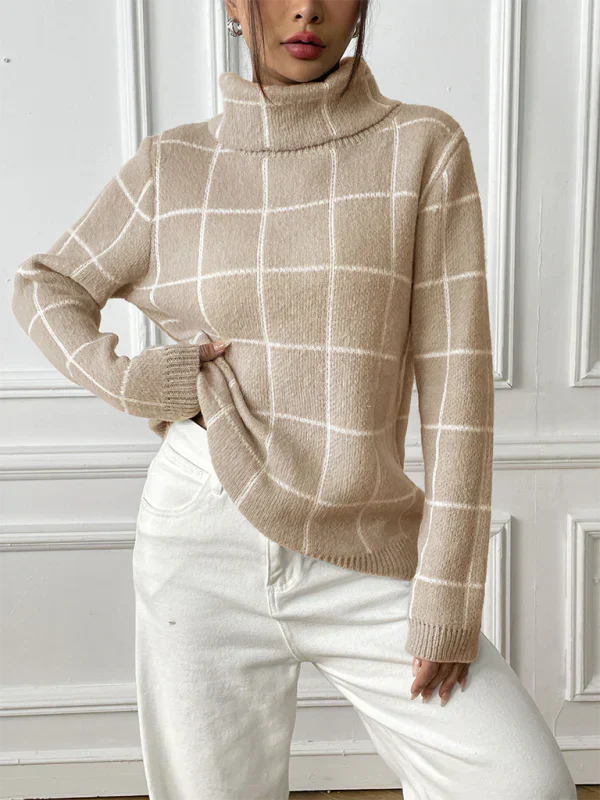 Kaya – Pull pour femmes à col montant, parfait pour l'automne et l'hiver