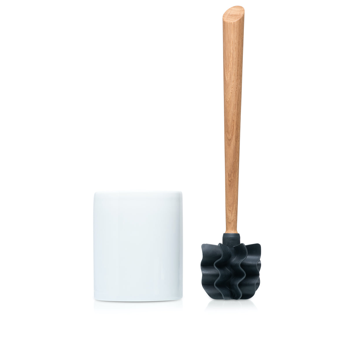 Set de Brosse de Toilette - Céramique Blanche, Élégant et Fonctionnel