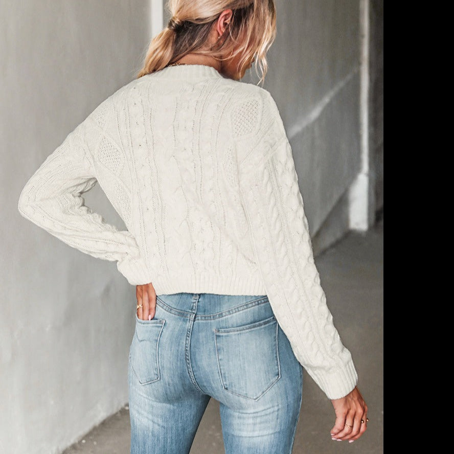 Amelie - pull en tricot blanc