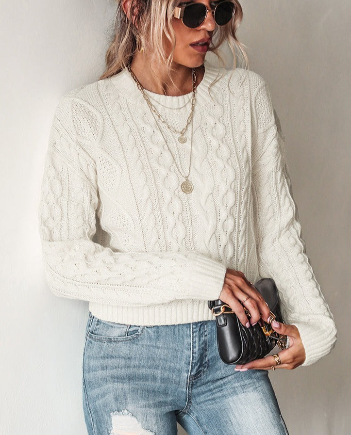 Amelie - pull en tricot blanc