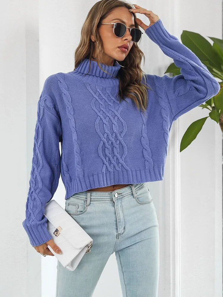 Zara - Pull en maille à col roulé