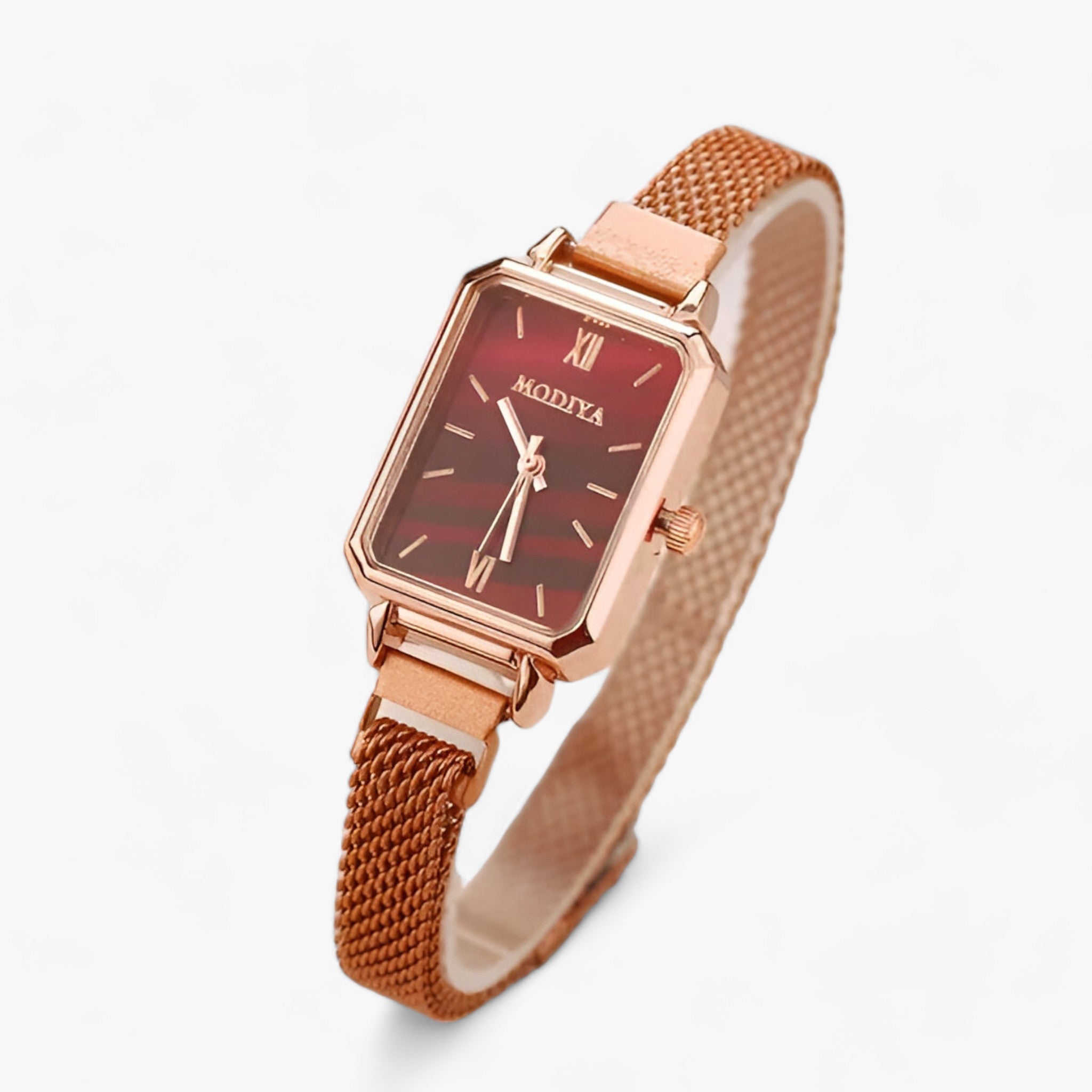 Sophia - Élégante horloge carrée avec bracelet magnétique pour un look stylé sans effort