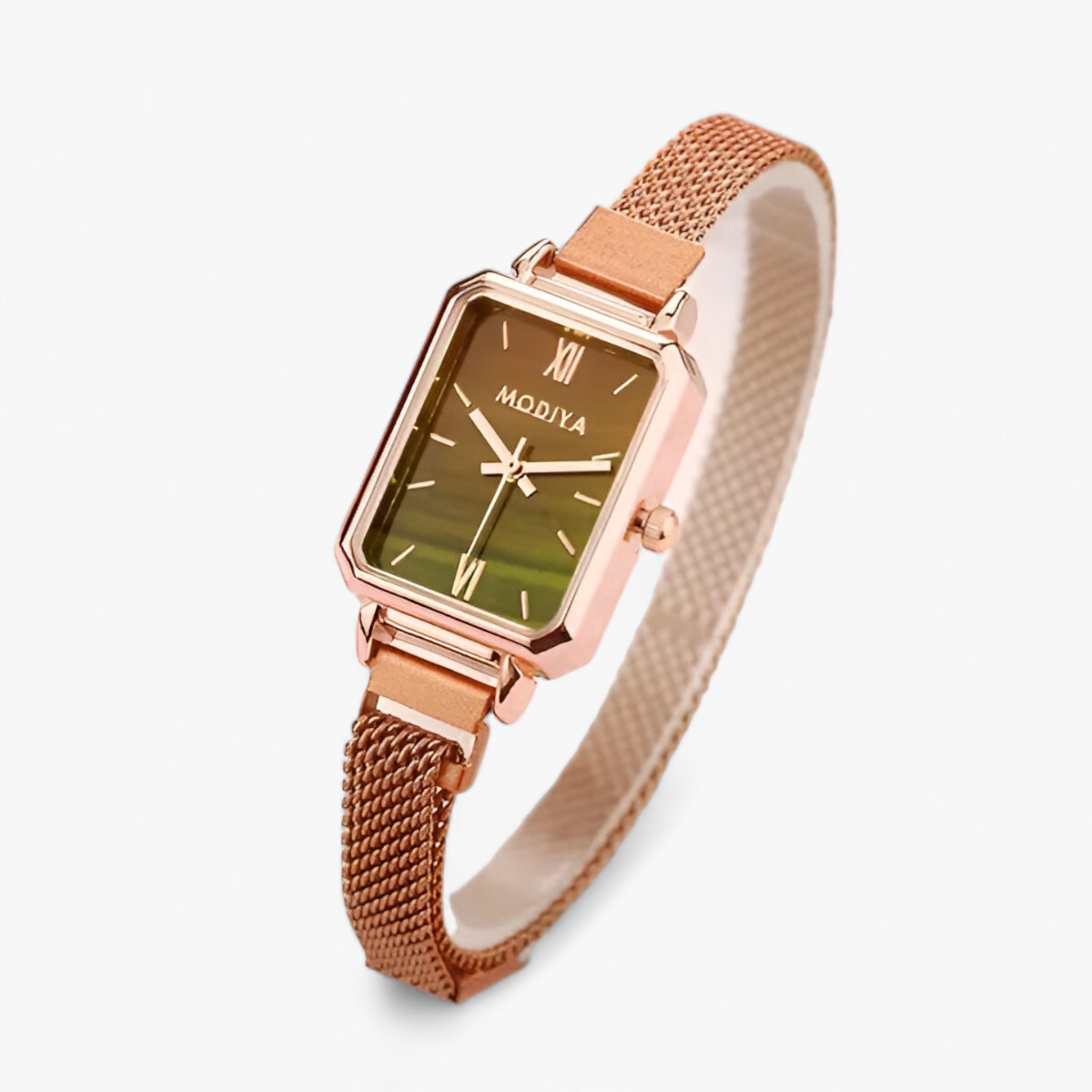 Sophia - Élégante horloge carrée avec bracelet magnétique pour un look stylé sans effort