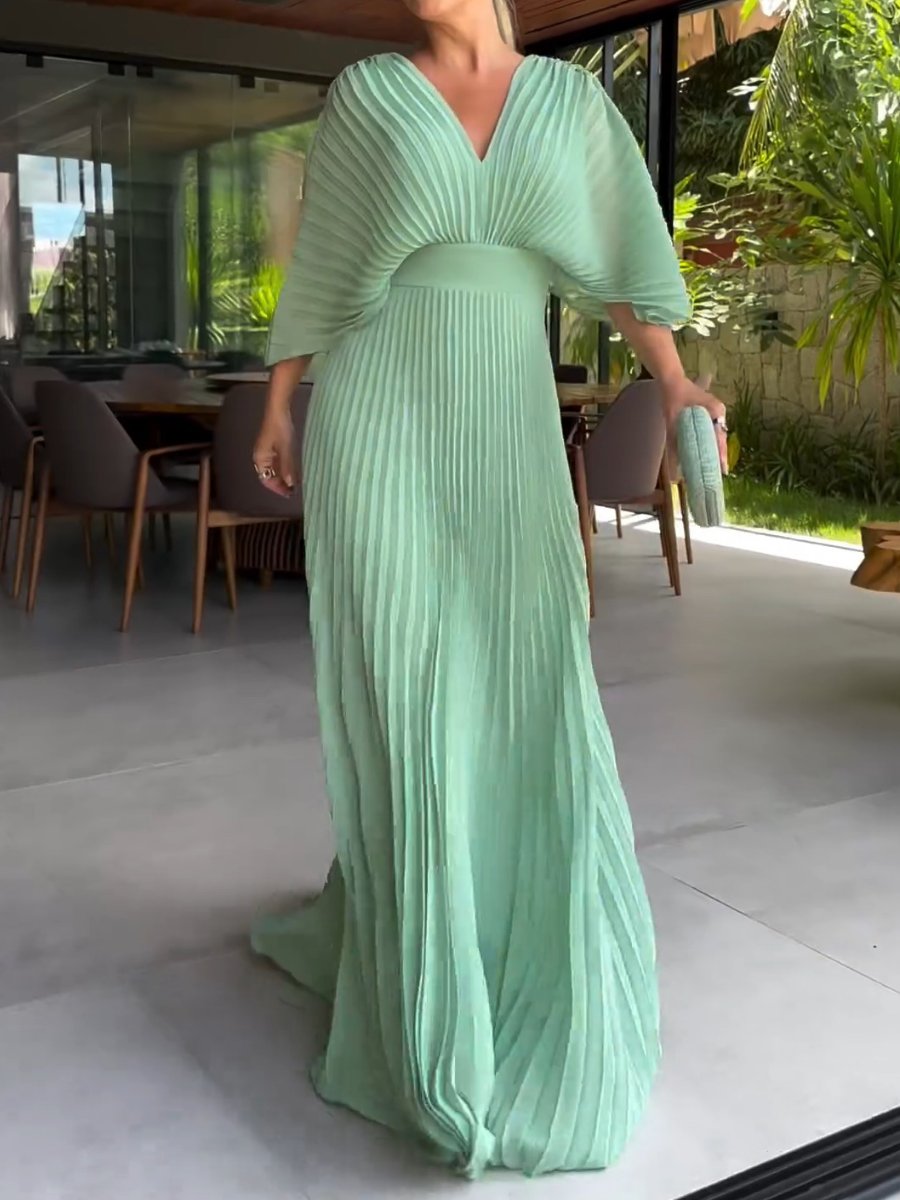 Gisa - Robe maxi fluide en maille côtelée