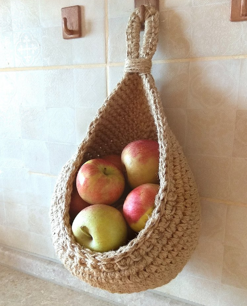 Panier Suspendu WallWeave - Rangement de Légumes et Fruits au Mur