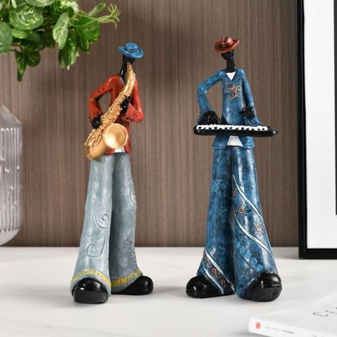 Sculptures en Résine Vintage Band RetroCharm - Design Rétro - Sculptures Artisanales
