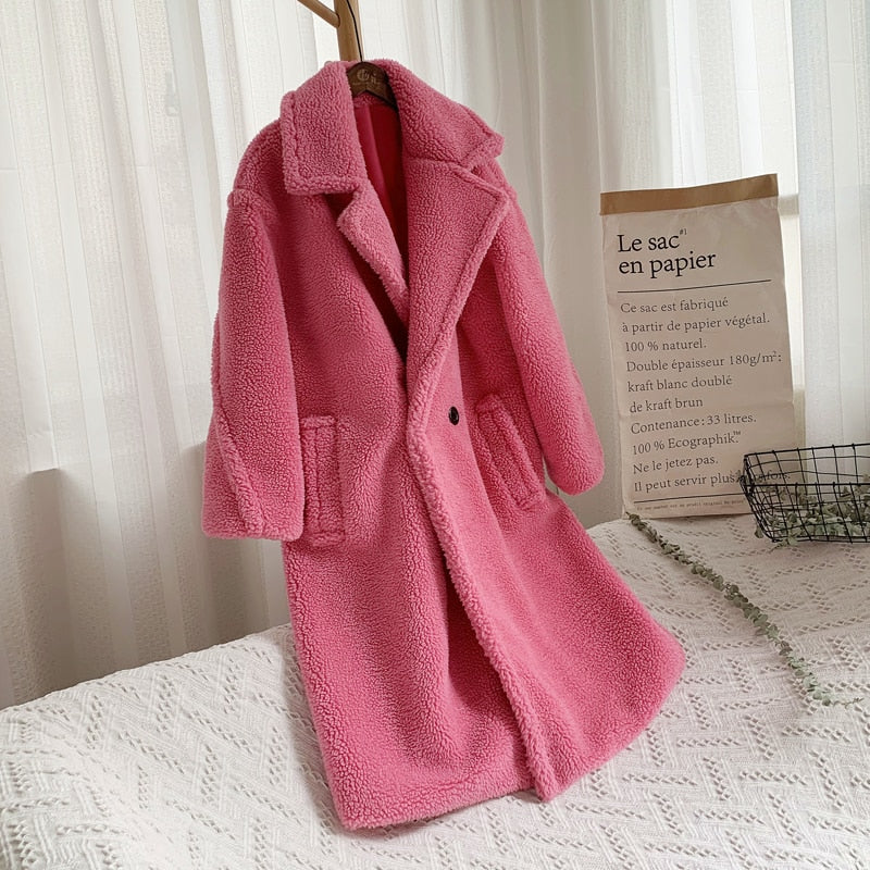Emily - Manteau long et chaud pour femmes avec col revers classique